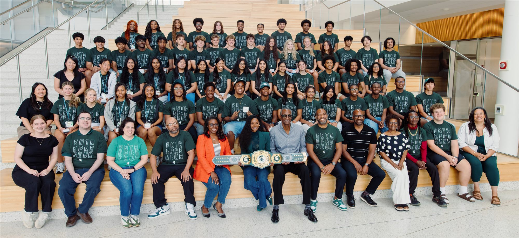 Camp participants gathered for a group photo